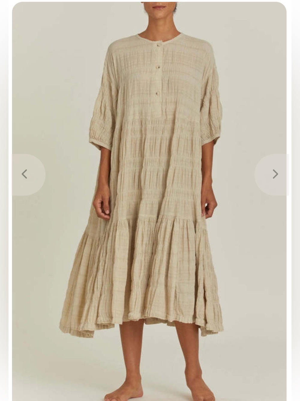 Black Crane Tent Dress S in Sand